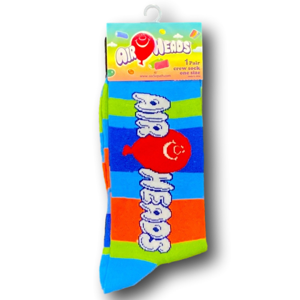 3/$20 Airheads Retro Candy Funny Novelty Crew Socks - NWT
